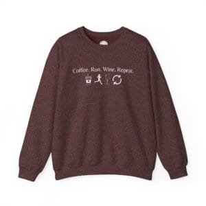 Coffee. Run. Wine. Repeat Crewneck Sweatshirt